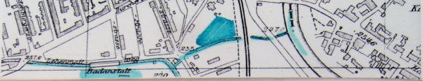 Plan der Badanstalt am Albanteich 1841